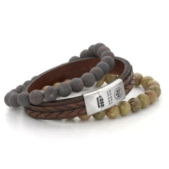 Armband^Rebel & Rose Absolutely Leather - 2 Stranded 925 Earth |
