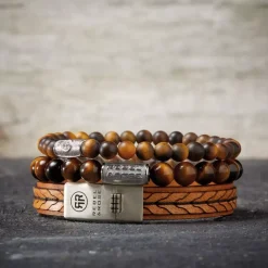 Armband^Rebel & Rose Absolutely Leather - 2 Stranded 925 Cognac |