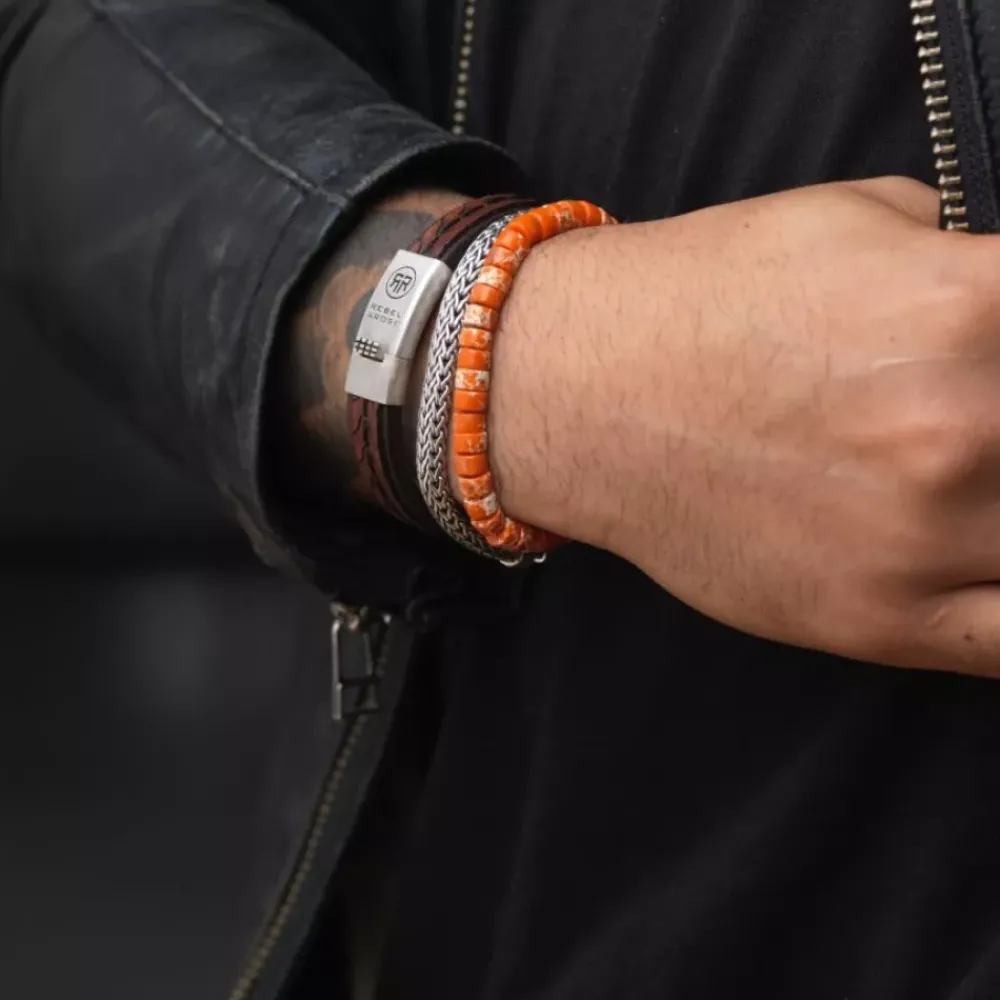 Armband^Rebel & Rose Absolutely Leather - 2 Stranded 925 Earth |