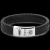 Armband^Rebel & Rose Absolutely Leather - Braided Flat 925 Black |