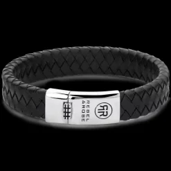 Armband^Rebel & Rose Absolutely Leather - Braided Flat 925 Black |