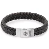 Armband^Rebel & Rose Absolutely Leather - Braided Raw Matt Black-Earth |