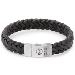 Armband^Rebel & Rose Absolutely Leather - Braided Raw Matt Black-Earth |