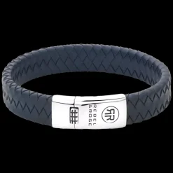 Armband^Rebel & Rose Absolutely Leather - Braided Flat 925 Navy |