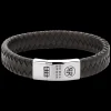 Armband^Rebel & Rose Absolutely Leather - Braided Flat 925 Black-Earth |