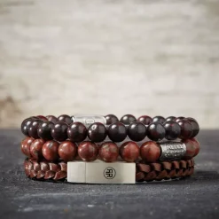 Armband^Rebel & Rose Absolutely Leather - Braided Square 925 Earth |