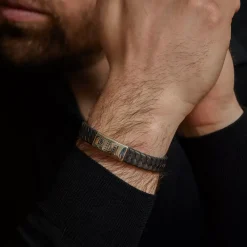 Armband^Rebel & Rose Absolutely Leather - Braided Flat 925 Black-Earth |