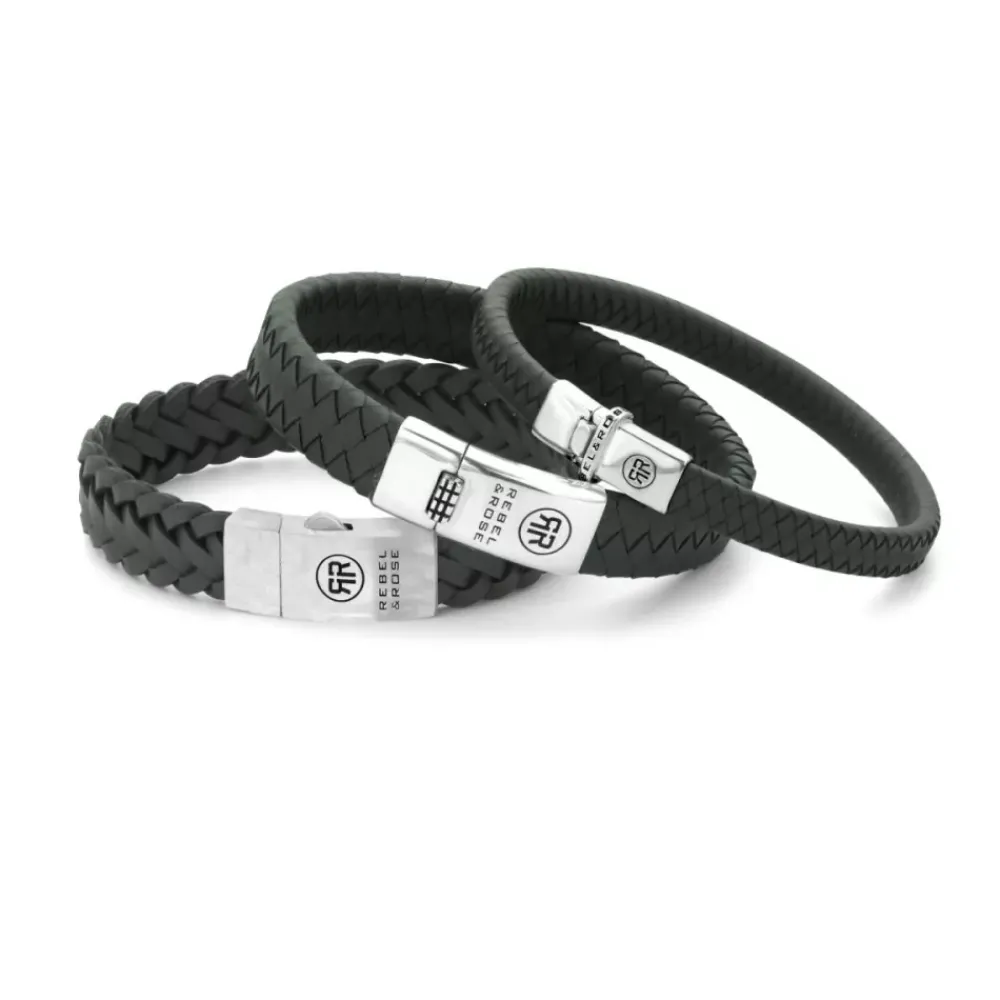 Armband^Rebel & Rose Absolutely Leather - Braided Flat 925 Ranger |