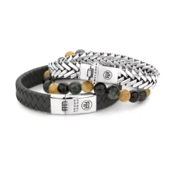 Armband^Rebel & Rose Absolutely Leather - Braided Flat 925 Ranger |