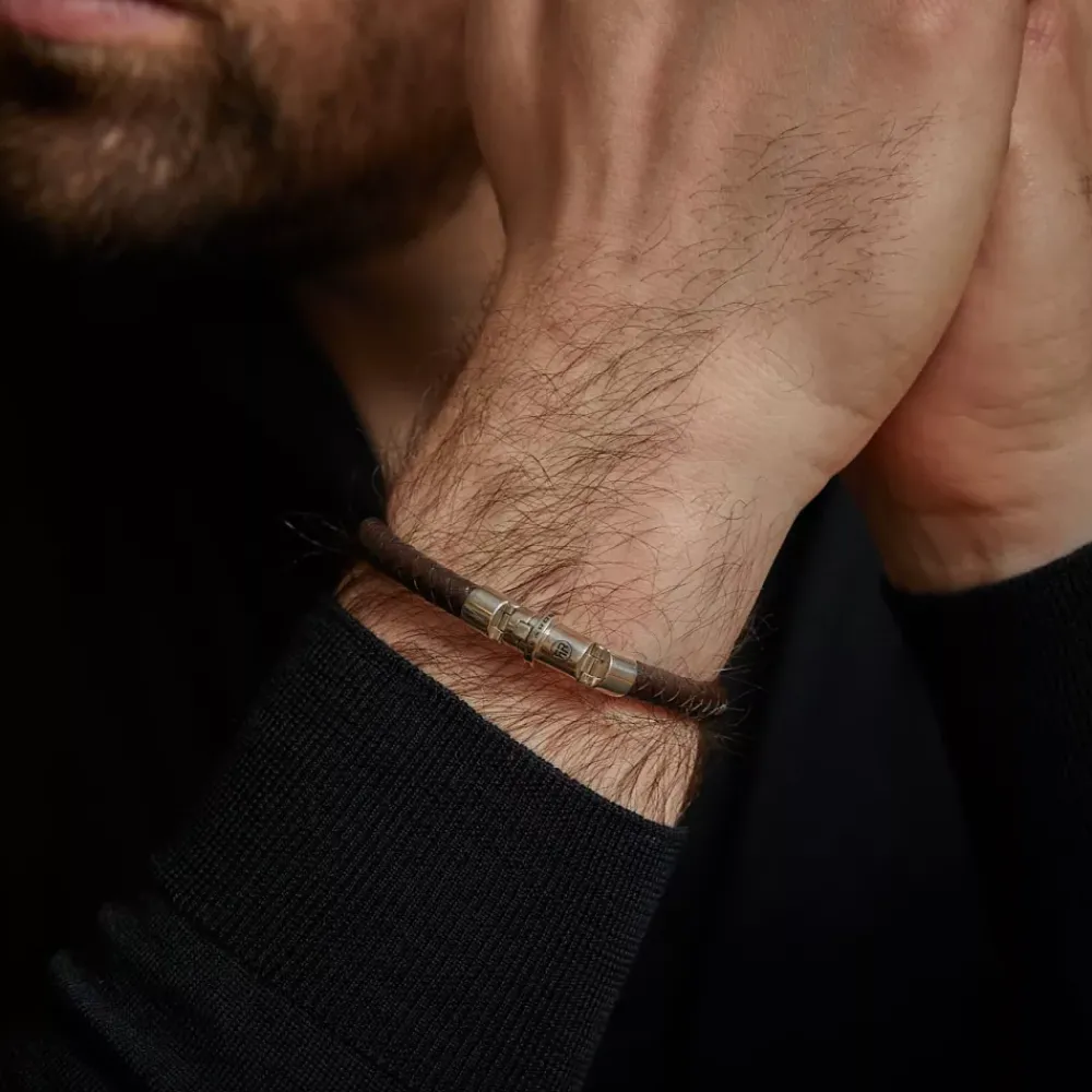 Armband | Armband^Rebel & Rose Absolutely Leather - Half Round Braided Brown |