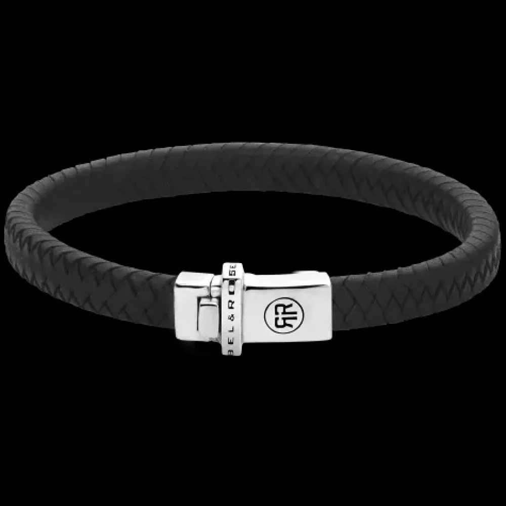 Armband | Armband^Rebel & Rose Absolutely Leather - Half Round Braided Black |