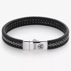 Armband | Armband^Rebel & Rose Absolutely Leather - Silver Wired Black |