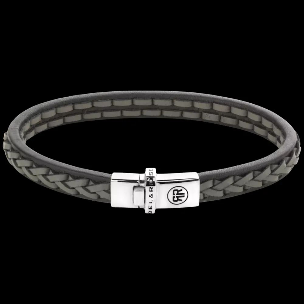 Armband | Armband^Rebel & Rose Absolutely Leather - Single Stranded Black Grey |