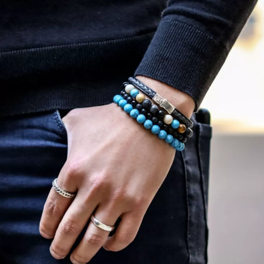 Armband | Armband^Rebel & Rose Absolutely Leather - Single Stranded Black Grey |