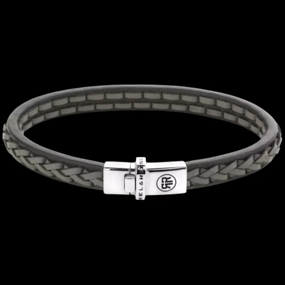 Armband | Armband^Rebel & Rose Absolutely Leather - Single Stranded Black Grey |