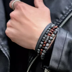 Armband | Armband^Rebel & Rose Absolutely Leather - Small Braided Anthracite |