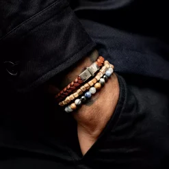 Armband | Armband^Rebel & Rose Absolutely Leather - Small Braided Raw Cognac |