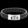 Armband^Rebel & Rose Absolutely Leather - Twisted 925 Anthracite |