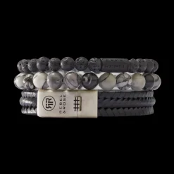 Armband^Rebel & Rose Absolutely Leather - Twisted 925 Anthracite |