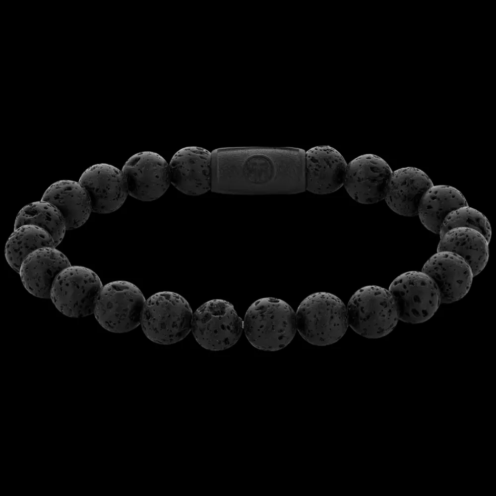 Armband^Rebel & Rose Black-series - Black Moon - All-Black - 8mm |