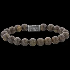Armband^Rebel & Rose Black-series - Black Moon - All-Black - 8mm |