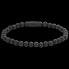 Armband | Armband^Rebel & Rose Black-series - Black Rocks - All-Black - 6mm |