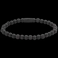 Armband | Armband^Rebel & Rose Black-series - Black Rocks - All-Black - 6mm |