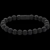 Armband^Rebel & Rose Black-series - Black Rocks - All-Black - 8mm |
