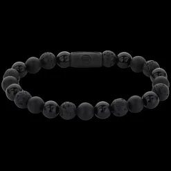 Armband^Rebel & Rose Black-series - Black Rocks - All-Black - 8mm |