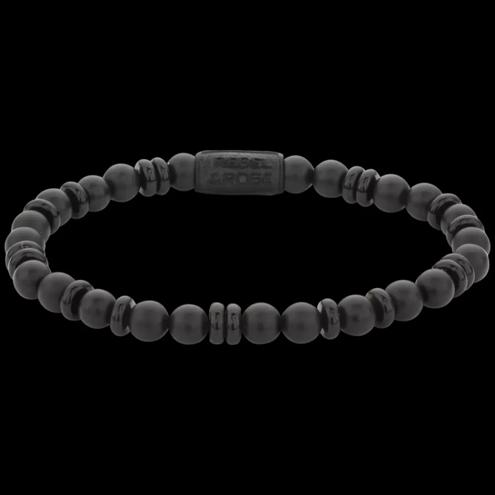 Armband | Armband^Rebel & Rose Black-series - Variations All-Black - 6mm |