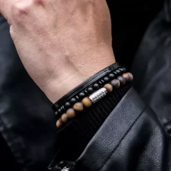 Armband | Armband^Rebel & Rose Black-series - Variations All-Black - 6mm |