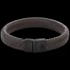 Armband^Rebel & Rose Full Metal Leather - Full Metal Herringbone Brown Black |