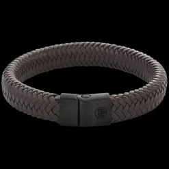 Armband^Rebel & Rose Full Metal Leather - Full Metal Herringbone Brown Black |