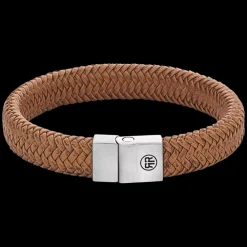 Armband^Rebel & Rose Full Metal Leather - Full Metal Herringbone Cognac Matt |