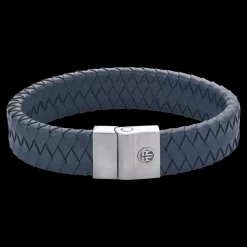 Armband^Rebel & Rose Full Metal Leather - Full Metal Premium 15mm Blue |