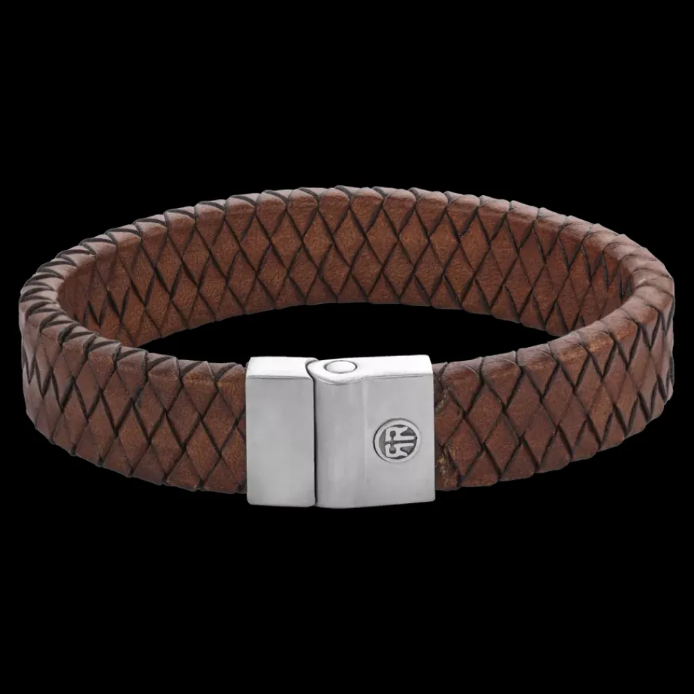Armband^Rebel & Rose Full Metal Leather - Full Metal Premium 15mm Vintage Brown |