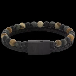 Armband^Rebel & Rose Full Metal Leather - Full Metal Combo 12mm Autumn Storm |