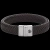 Armband^Rebel & Rose Full Metal Leather - Full Metal Plaid Brown Matt 15mm |