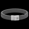 Armband^Rebel & Rose Full Metal Leather - Full Metal Premium 12mm Grey - po |