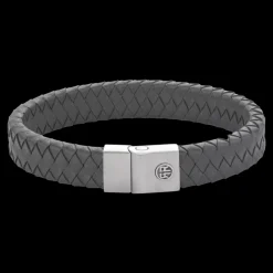 Armband^Rebel & Rose Full Metal Leather - Full Metal Premium 12mm Grey - po |