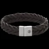 Armband^Rebel & Rose Full Metal Leather - Full Metal Braided Brown Matt 15mm |
