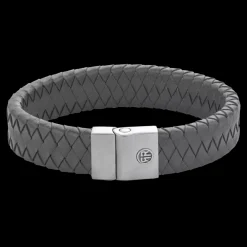 Armband^Rebel & Rose Full Metal Leather - Full Metal Premium 15mm Grey - po |