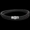 Armband | Armband^Rebel & Rose Full Metal Leather - Full Metal Double Round Black |