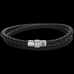 Armband | Armband^Rebel & Rose Full Metal Leather - Full Metal Double Round Black |