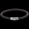 Armband | Armband^Rebel & Rose Full Metal Leather - Full Metal Single Round Brown |