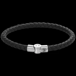 Armband | Armband^Rebel & Rose Full Metal Leather - Full Metal Single Round Black |