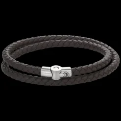 Armband | Armband^Rebel & Rose Full Metal Leather - Full Metal Double Round Brown |