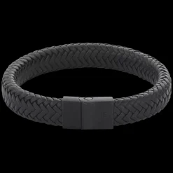 Armband | Armband^Rebel & Rose Full Metal Leather - Full Metal Herringbone Black Black |