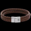 Armband^Rebel & Rose Full Metal Leather - Full Metal Premium Combo 12mm Cognac |