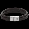 Armband^Rebel & Rose Full Metal Leather - Full Metal Premium Combo 12mm Brown |